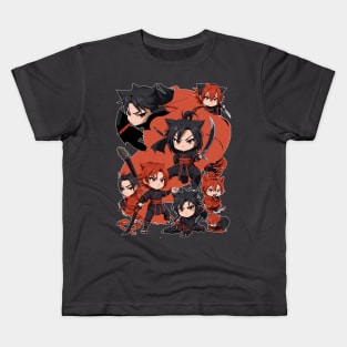 anime japan samurai Kids T-Shirt